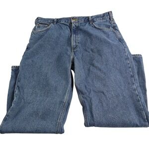 Carhartt B172 DST Flannel Lined Jeans Men's 40x32 Relaxed Fit Denim‎ Blue